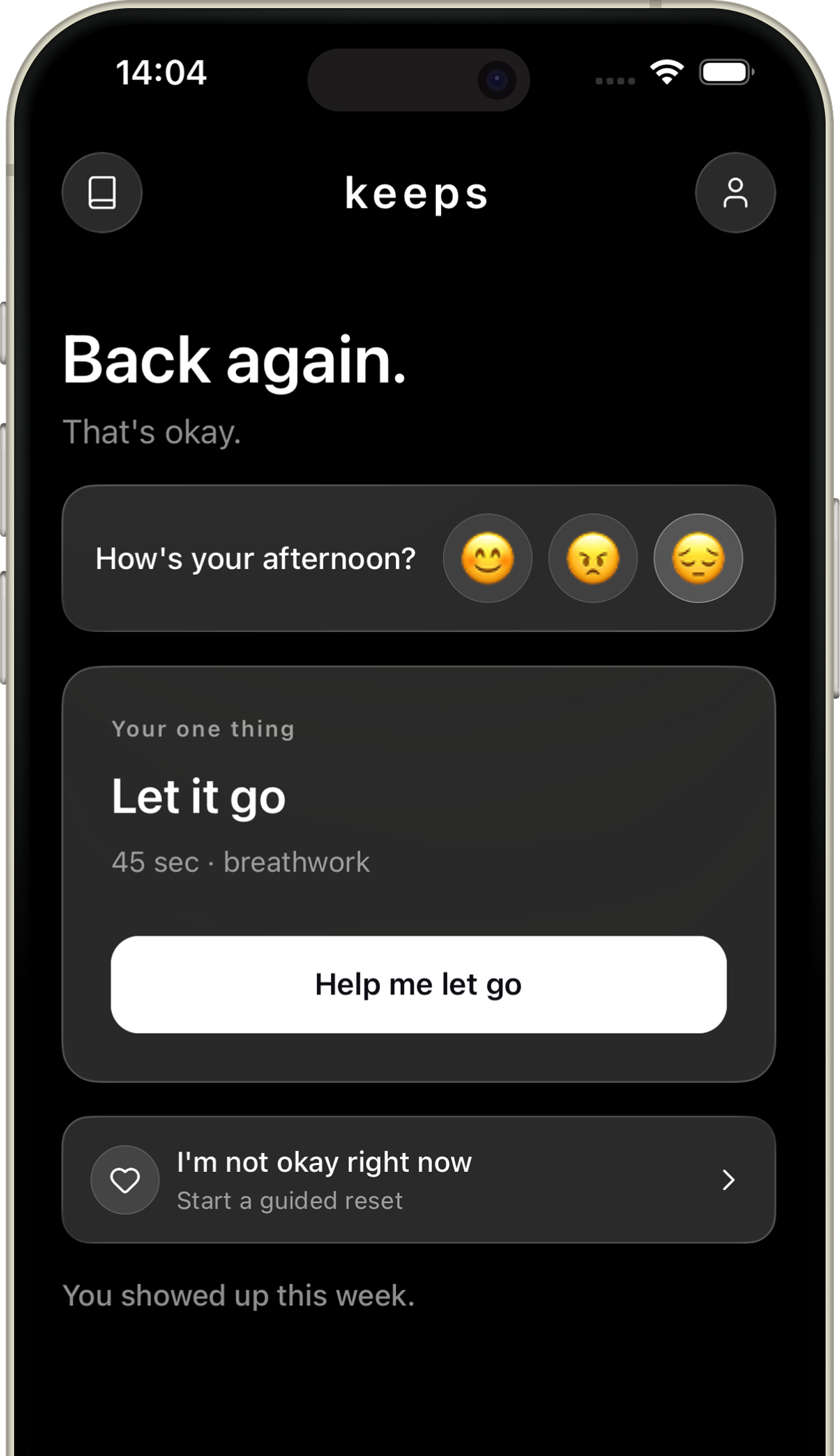 Keeps app on phone